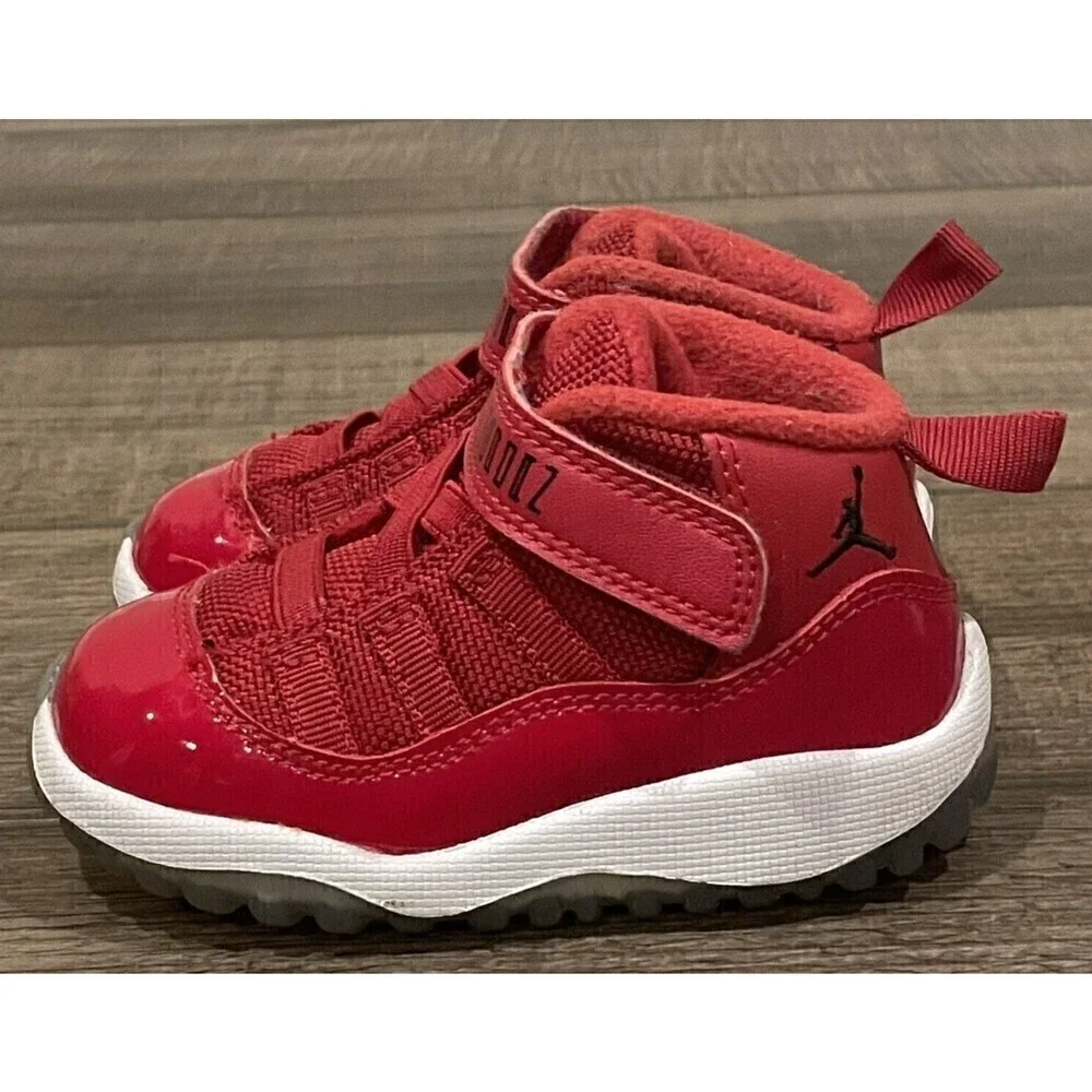 Nike Air Jordan 11 XI Retro TD Win Like 96 Red Shoes 378040-623 Toddler 5C